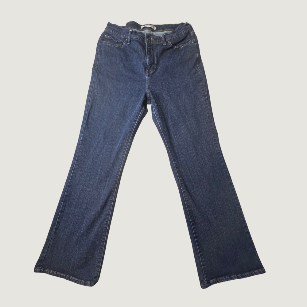 Levi's 512 Jeans Womens 12S Blue Perfectly Slimming Bootcut Stretch Dark Wash